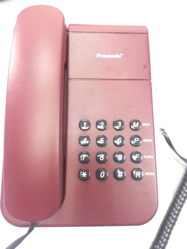 Pramoda PT 22 Corded Landline Phone (Multicolor) 