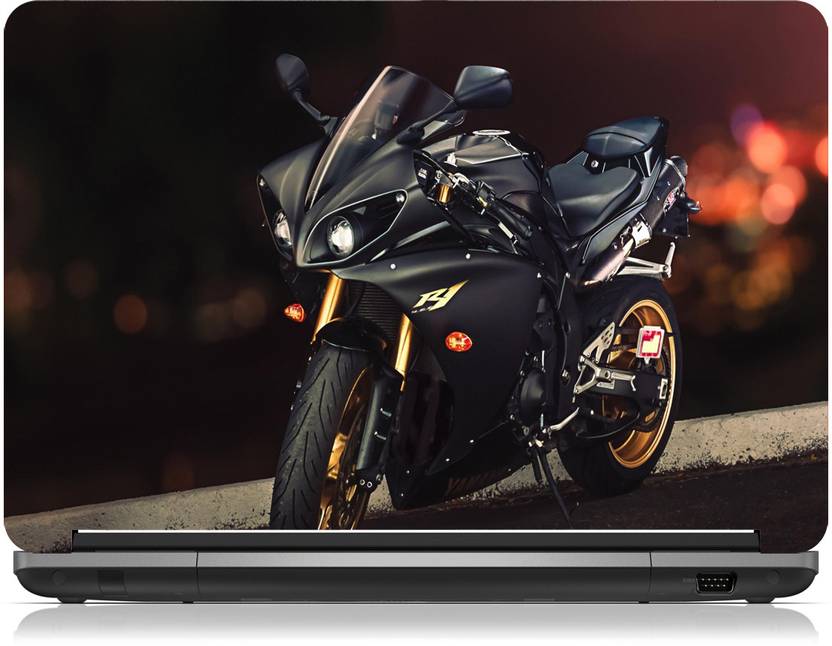 brandpro yamaha yzf r1 sport bike skin 14 1 inch vinyl laptop decal