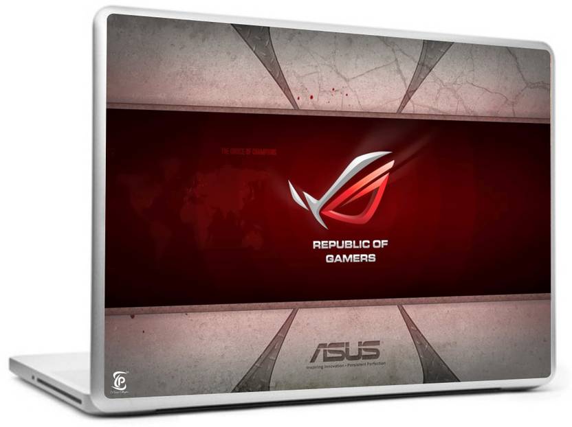 Print Shapes Republic Of Gamers Logo Vinyl Laptop Decal 15 6