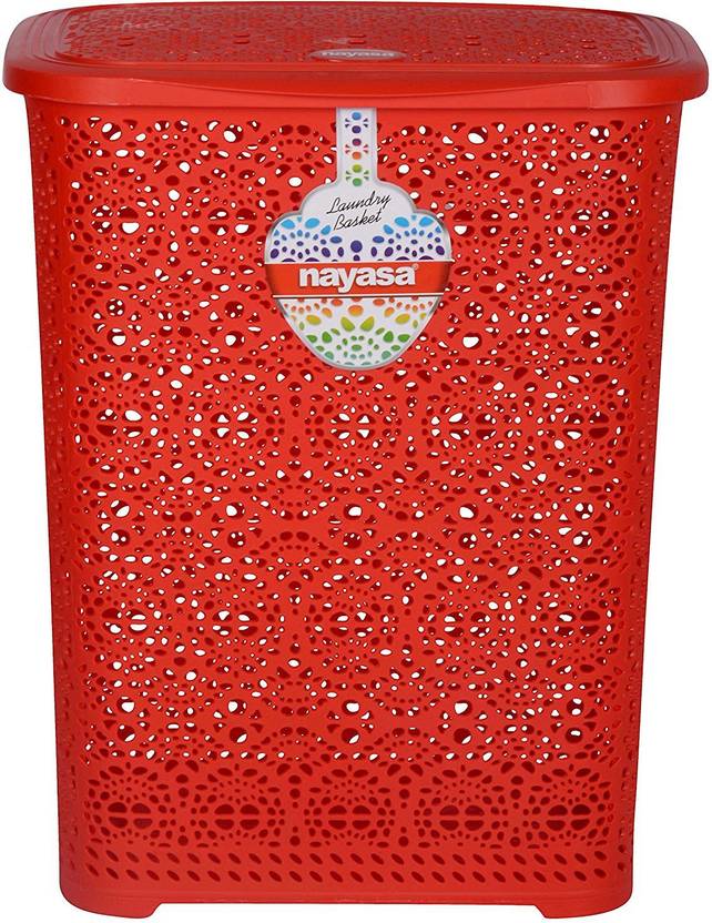 Nayasa More Than 20 L Red Laundry Basket Nayasa More Than 20 L Red Laundry Basket Plastic
