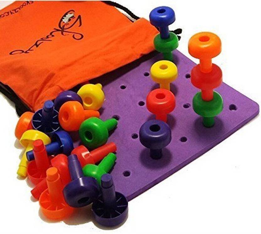Skoolzy Peg Board Set Montessori Occupational Therapy Fine Motor Toy