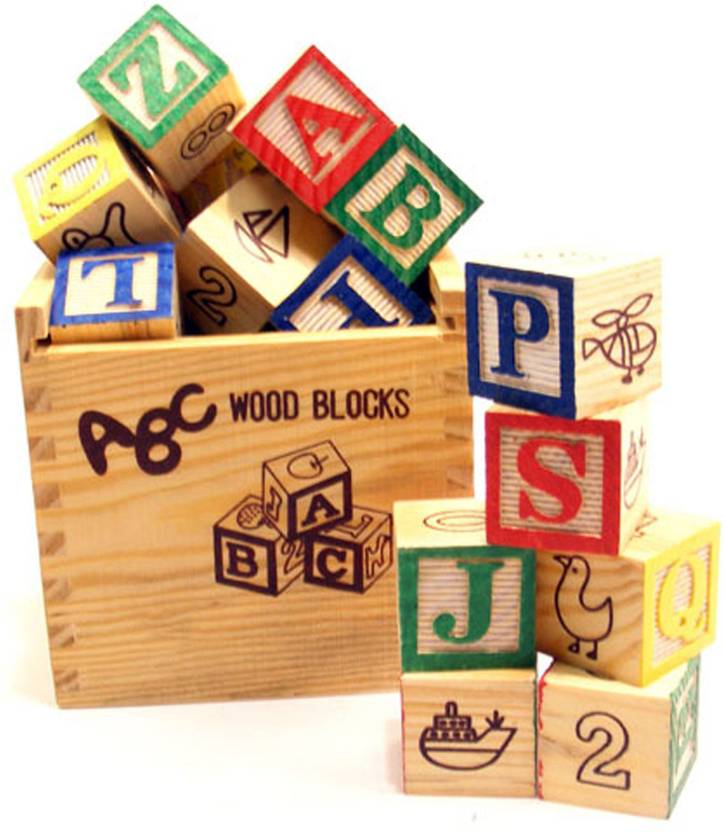 Tootpado High Quality Wooden A B C And 1 2 3 Building Blocks 48 Wood