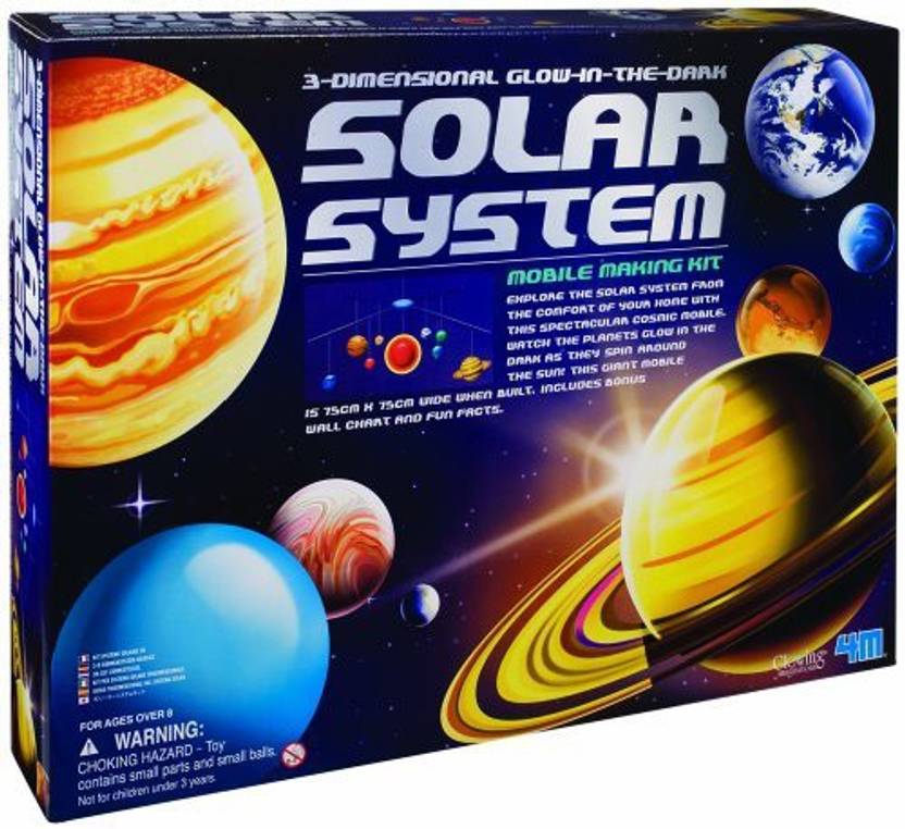 4m 4m 3 Dimensional Glow In The Dark Solar System Mobile