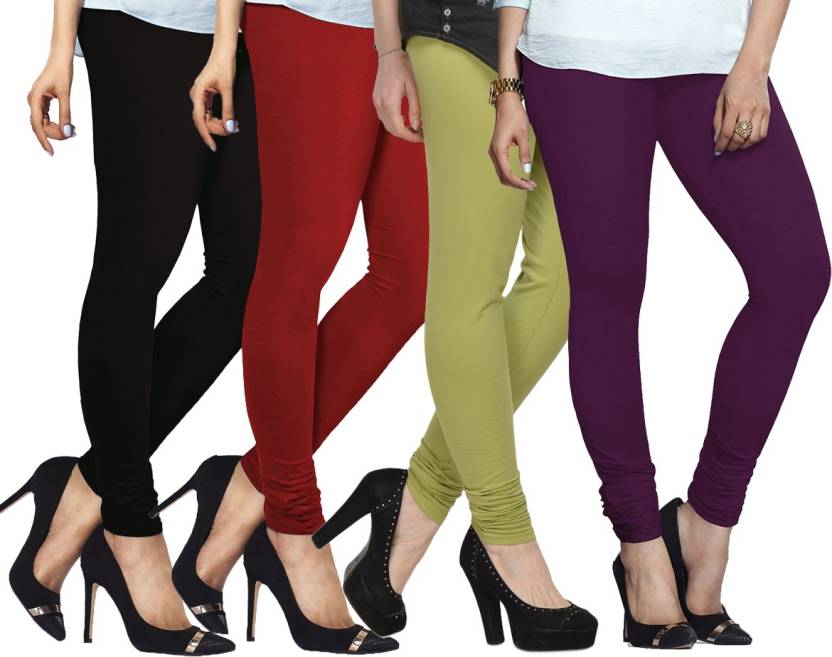 Shop Now Churidar Leggings Maroon Color Cotton Churidar Leggings For Girl –  Lady India