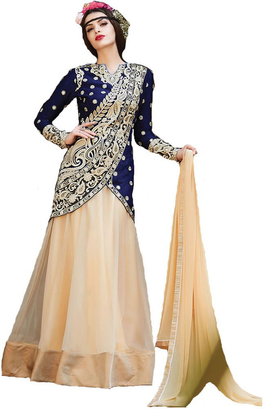 Kumud Kala Self Design Stitched Lehenga 