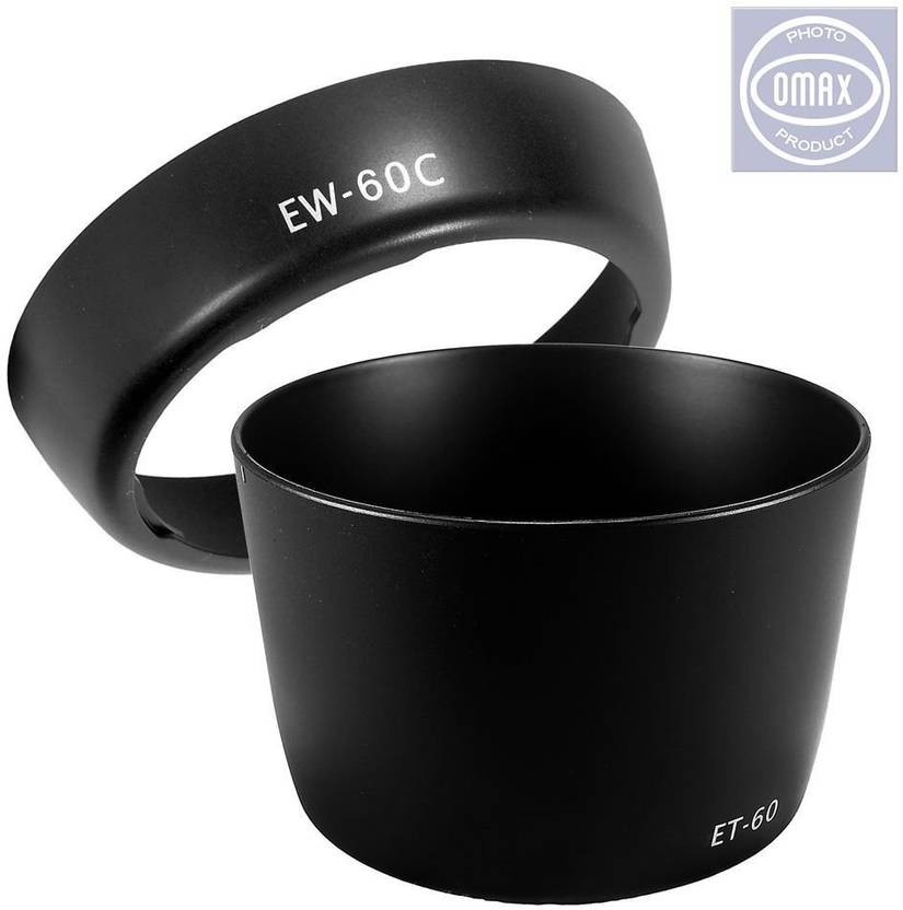 Omax EW 60c ET 60 For Canon 18 55mm Lens EW 60c ET 60\n55 250mm Lens Hood 58 mm, Black