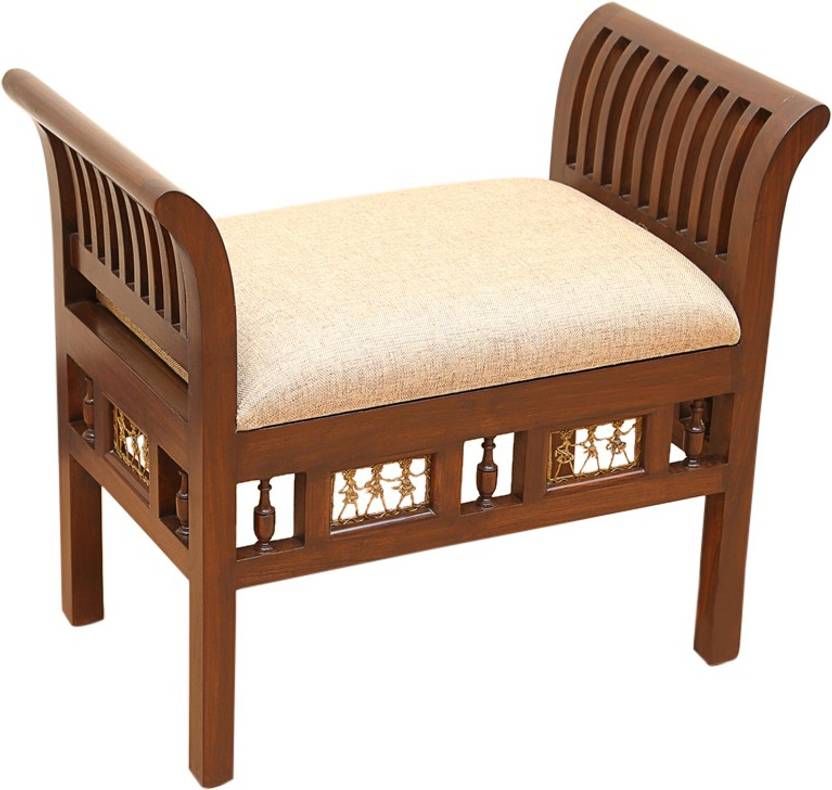 Exclusivelane Teak Wood Royal Seating Stool Solid Living Exclusivelane Teak Wood Royal Seating Stool Solid Living Room Chair Finish Color Walnut Brown