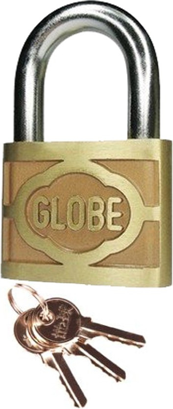 globe 2 Inch With 3 Keys Padlock(Goldden)