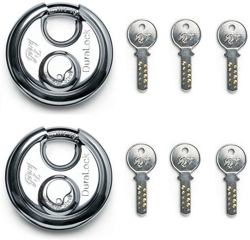 Godrej Disc Pad Locks Dura Shutter Lock 90mm 3 Keys Pack