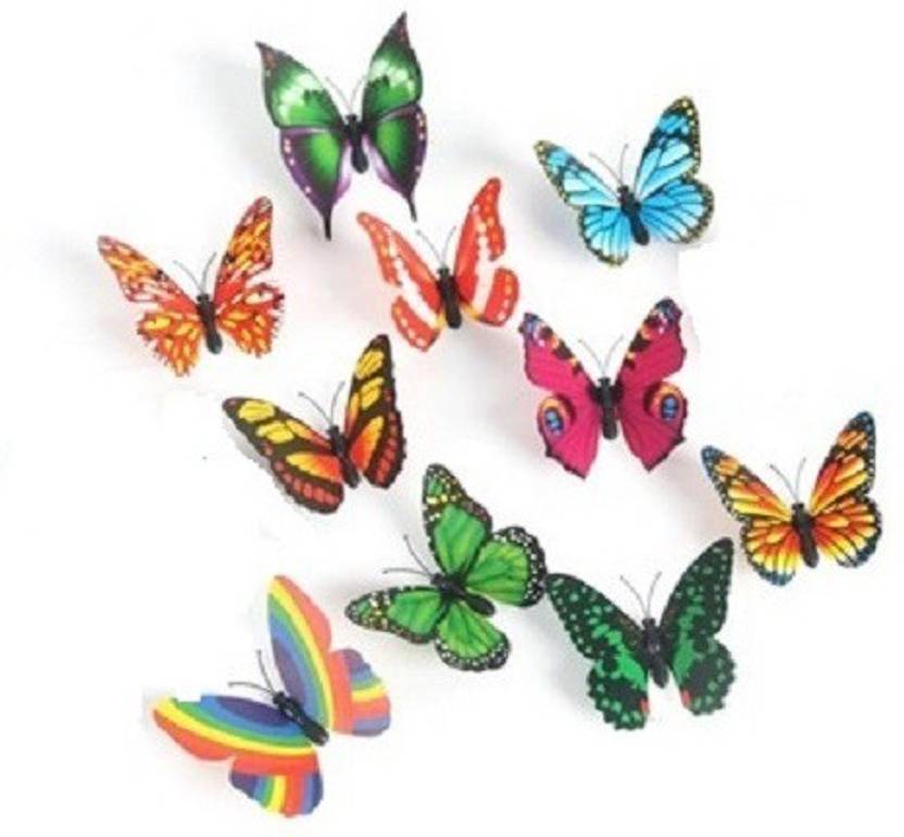 Kuhu Creations Decorative 3d Creative Small Butterfly Fridge