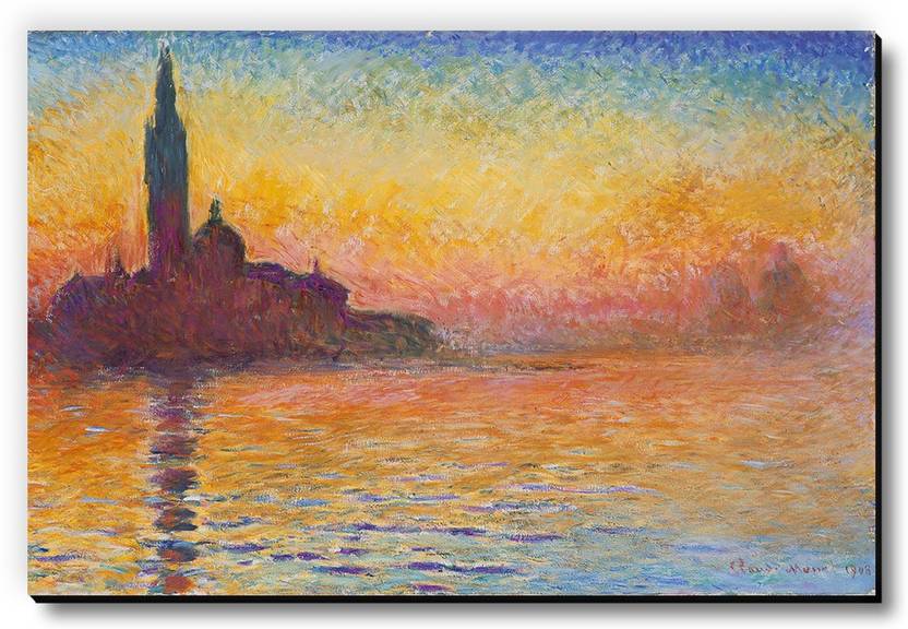 Seven Rays Sunset In Venice by Claude Monet Fridge Magnet Pack of 1 Multicolor