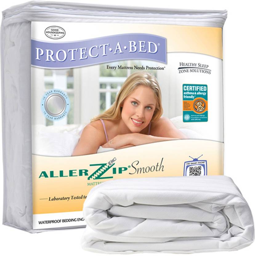 Protect A Bed Zippered King Size Waterproof Mattress Protector Protect A Bed Zippered King Size Waterproof Mattress Protector White