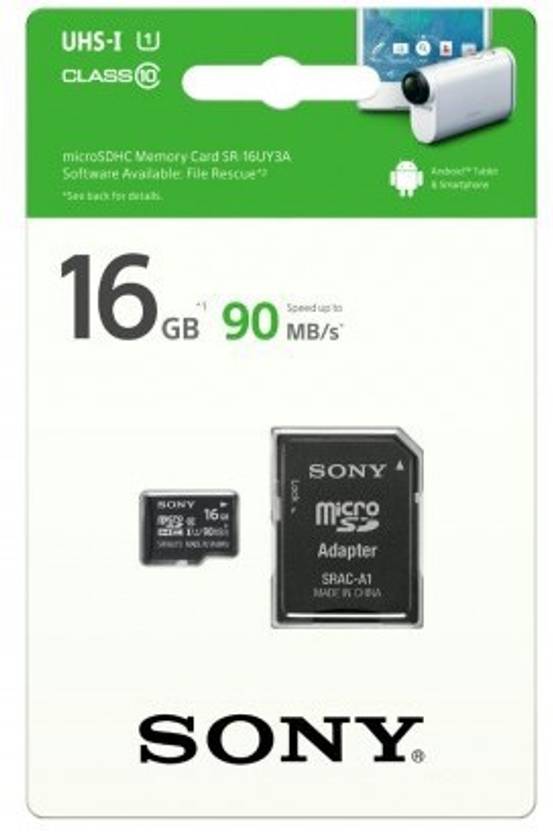 Sony SR-16UY3A 16 GB MicroSD Card Class 10 90 MB/s  Memory Card