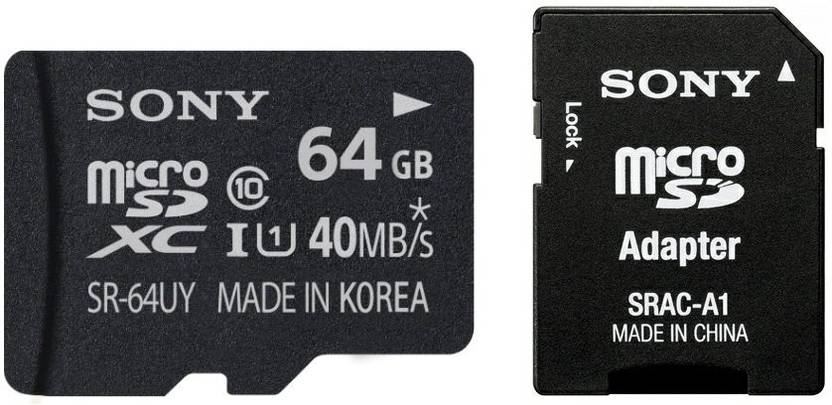 Sony 64 GB MicroSDXC Class 10  Memory Card