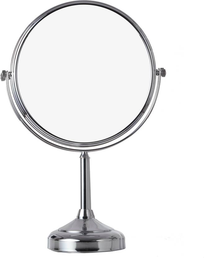 Dolphy Silver 5x Tabletop Shaving Makeup Vanity Magnifying Mirror
