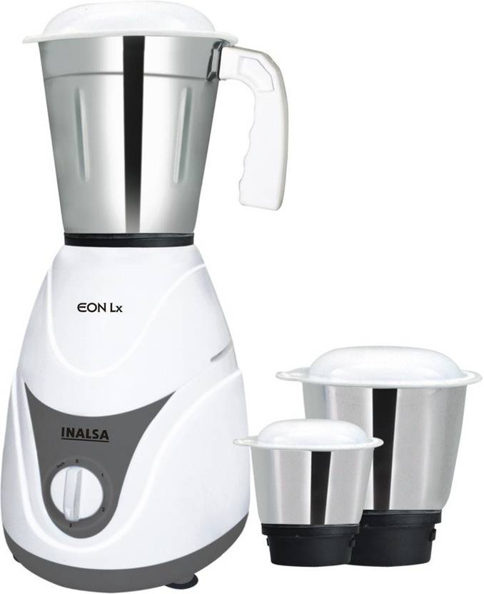 Inalsa EON LX 550W 550 W Mixer Grinder (3 Jars, White) Price in India