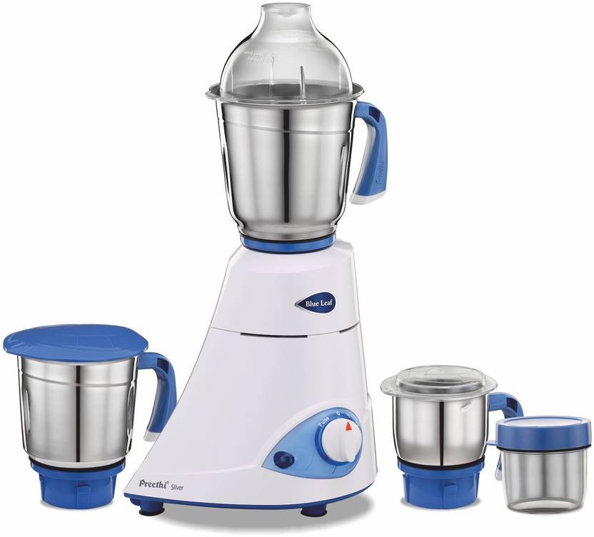 Preethi Blue Leaf Silver 600 W Mixer Grinder Price in India Buy