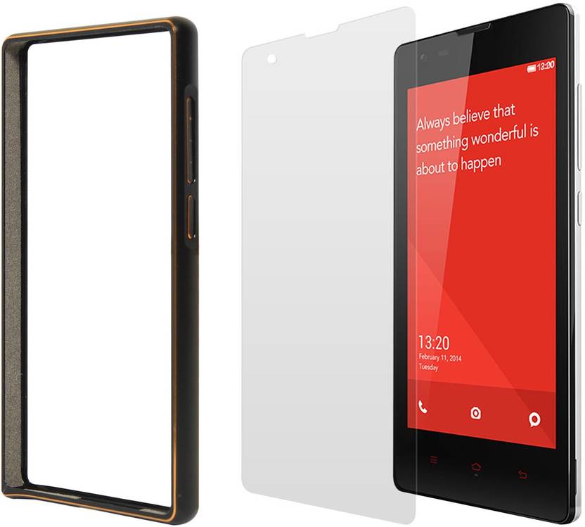 Dmg Luxurious Aluminium Metal Per Case For Xiaomi Redmi Note And Dmg Luxurious Aluminium Metal Per Case For Xiaomi Redmi Note And Tempered Glass Screen Accessory Combo