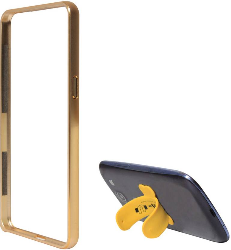 DMG Luxurious Aluminium Metal Bumper Case For Samsung Galaxy Grand Duos i9082 (Golden) + Touch U Silicone Stand Accessory Combo (Golden)