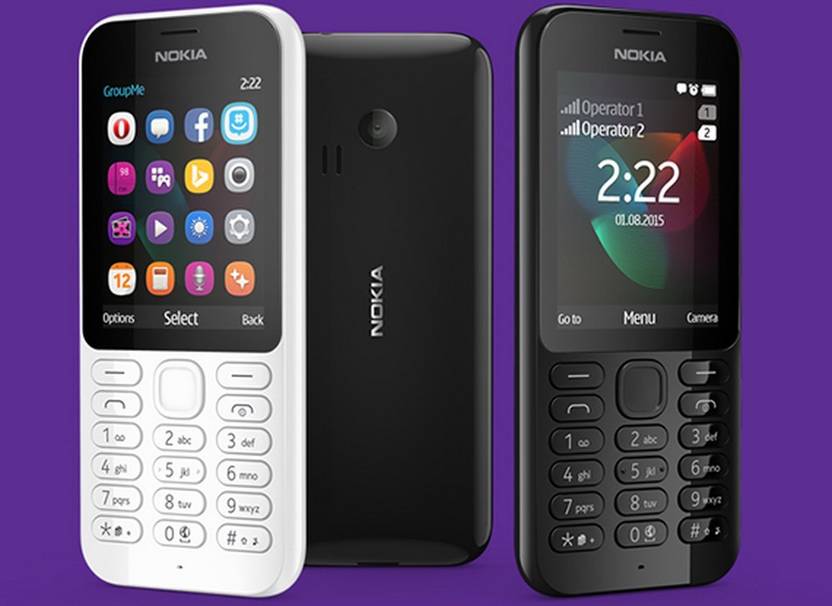 Nokia 222 Dual Sim (White) (White, 16 MB) 