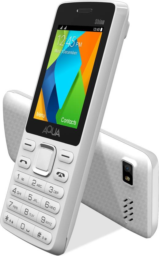 Aqua Shine - Dual SIM Basic Mobile Phone (White) 