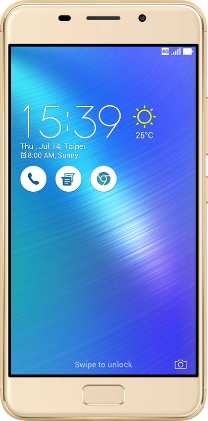  Asus Zenfone 3s Max Smart phone Gold, 32 GB Rs.14999 by Flipkart