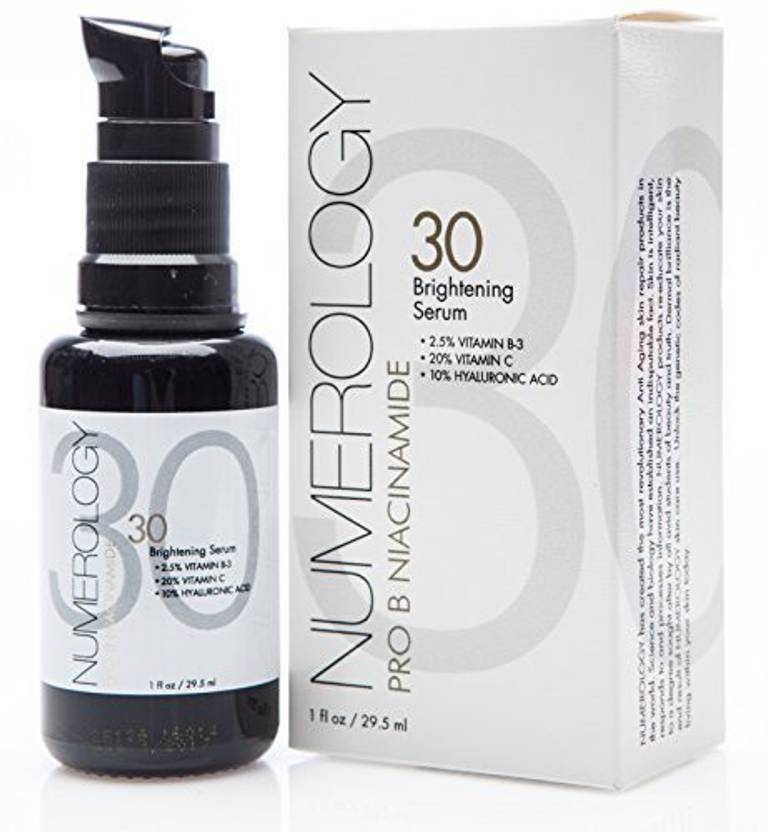 Numerology Skincare Niacinamide Serum With Vitamin C+hyaluronic Acid+peptides+antioxidants