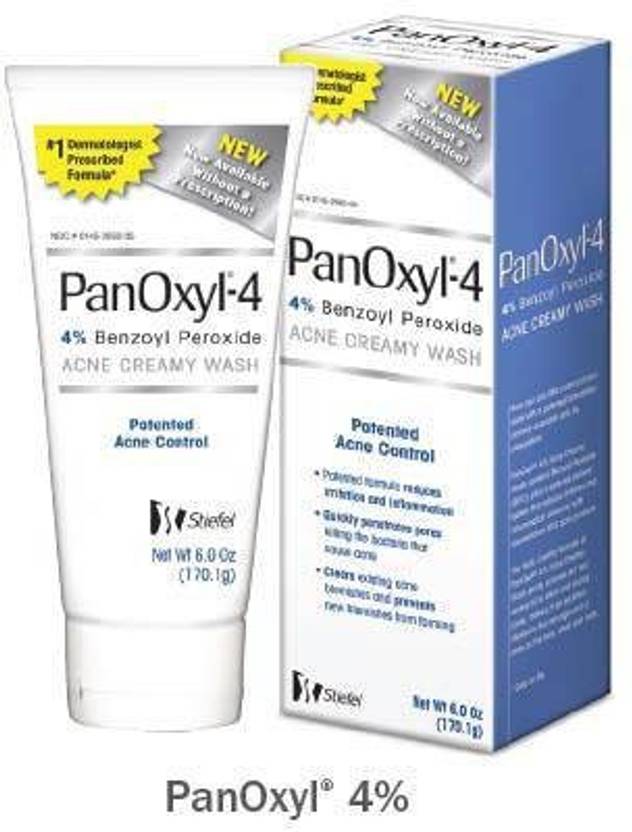 Panoxyl 4 Benzoyl Peroxide Acne Creamy Wash 6 oz Face Wash Price in India, Buy Panoxyl 4