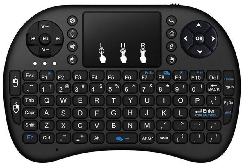 Bs Spy 3D VIRTUAL GAMING AIR FLY MOUSE CUM STYLISH QWERTYY Virtual Laser Laptop Keyboard Black Wireless Hybrid Gaming Mouse with Bluetooth Black