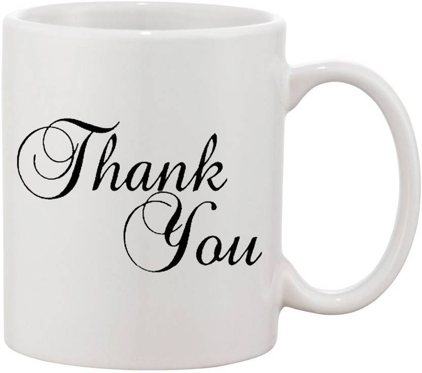 Elligifts Thank you coffee mug D10 Ceramic Coffee Mug Price in India