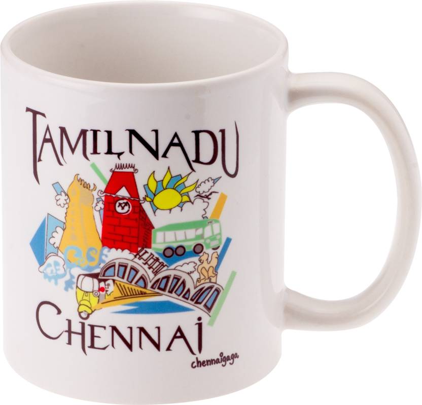 Chennai Gaga Tamilnadumulticolor Porcelain Coffee Mug Price in India Buy Chennai Gaga
