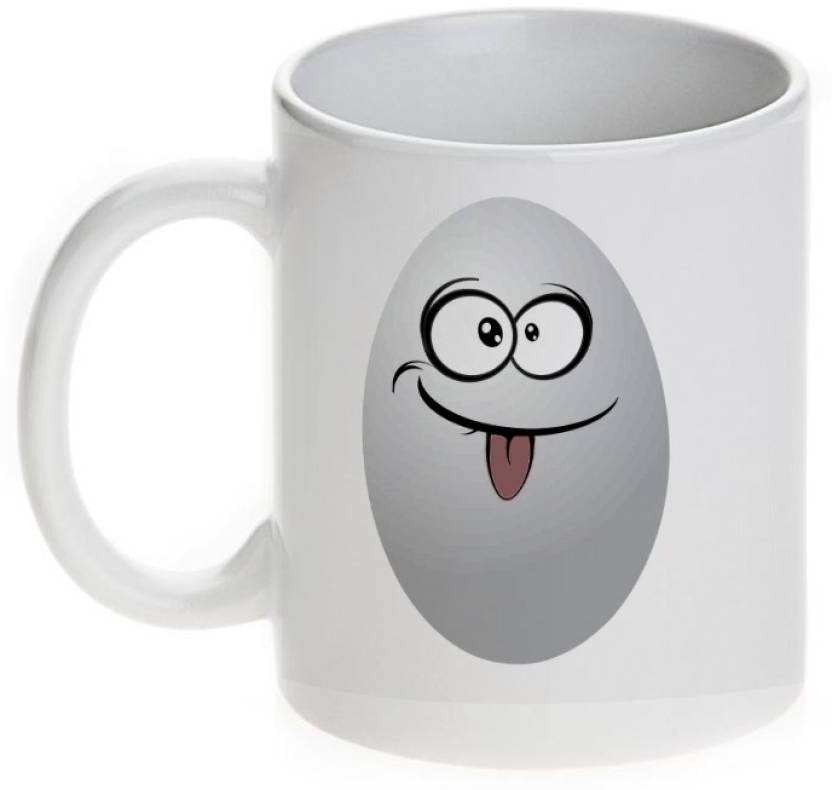 Mugwala Laughing Egg Ceramic Coffee Mug Price in India - Buy Mugwala ...