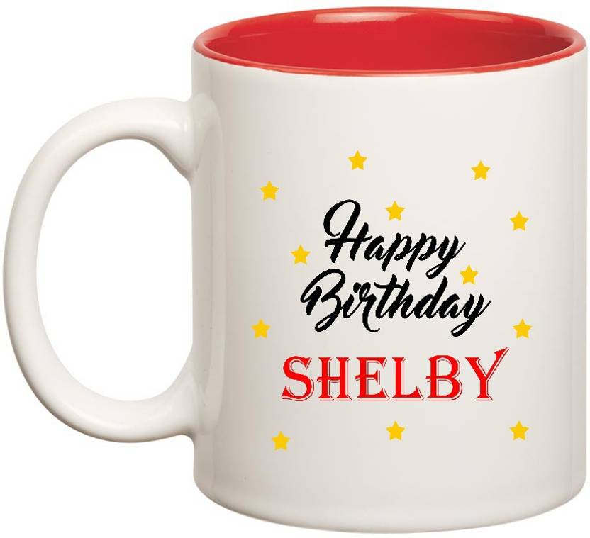 HuppmeGift Happy Birthday Shelby Inner Red Ceramic (350ml) Ceramic