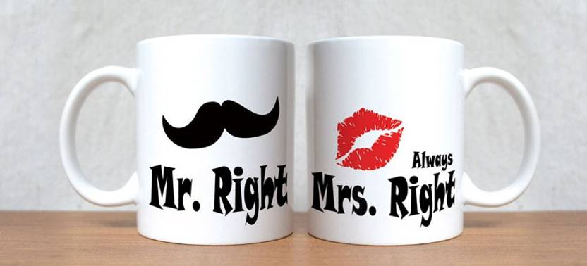 Stybuzz Mr Right And Mrs Always Porcelain Mug Price Stybuzz Mr Right And Mrs Always Porcelain Mug