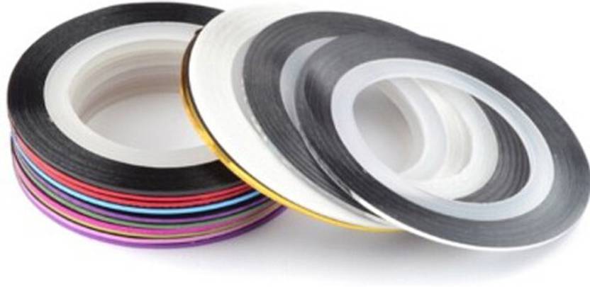 Topnail 10 X Mixed Color Nail Art Striping Roll Tapes Price In