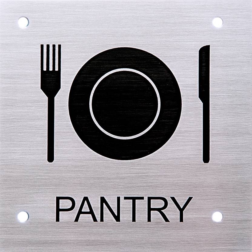 Shreyas Signages Steel Door Sign I Stainless Steel I Pantry I