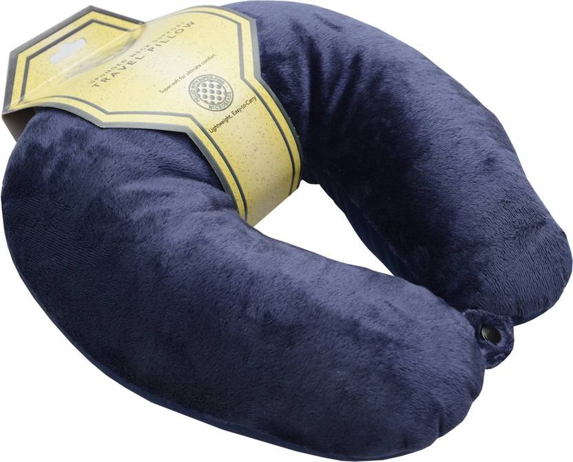 Imported Spungee Microbeads Travel Neck Pillow Navy Blue Price in India