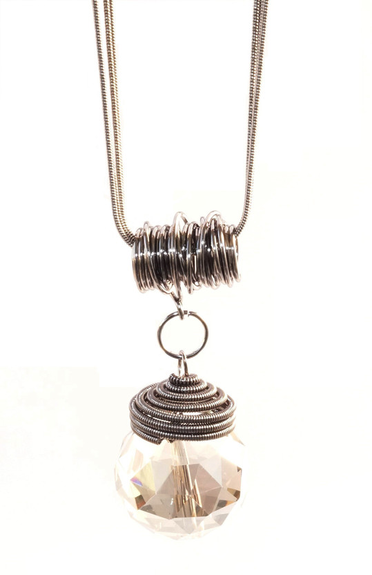 Diamond Big Drop Pendant Necklace Jewelry Long Paragraph Sweater Chain