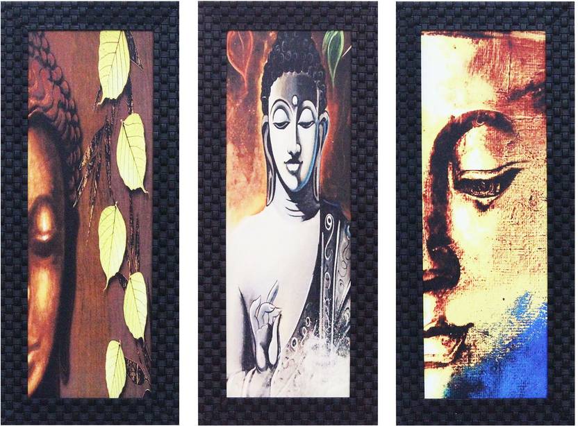 Craft Junction Set Of 3 Lord Buddha Art Print Design Matt