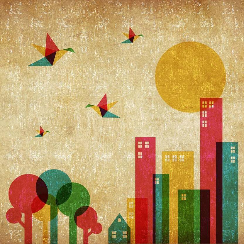 Pitaara Box Spring Time Unframed Wall Art Painting Print Canvas 24 inch x 24 inch Painting Price