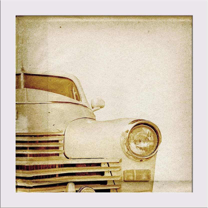 Artzfolio Vintage Car Framed Art Print Digital Reprint 12 inch x 12
