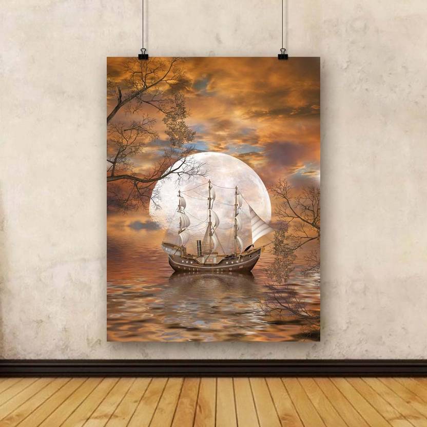 Artzfolio Fantasy Landscape In The Ocean With Old Ship