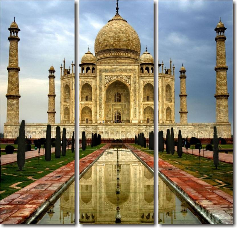 2 O'Clock Taj Mahal Wall Hanging Canvas 14 inch x 14 inch Painting