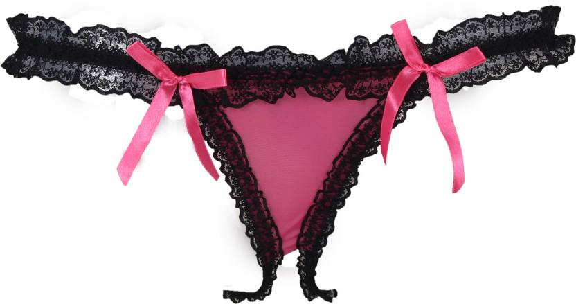 Stringsandme Women's Thong Pink, Black Panty - Buy Black Stringsandme ...