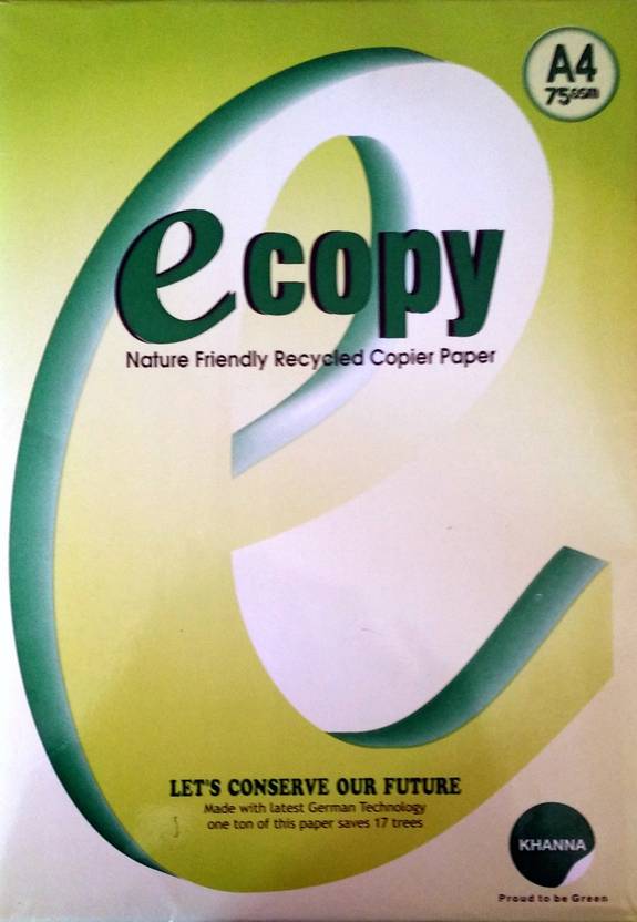 Khanna Ecopy Unruled A4 75 gsm Printer Paper Printer Paper