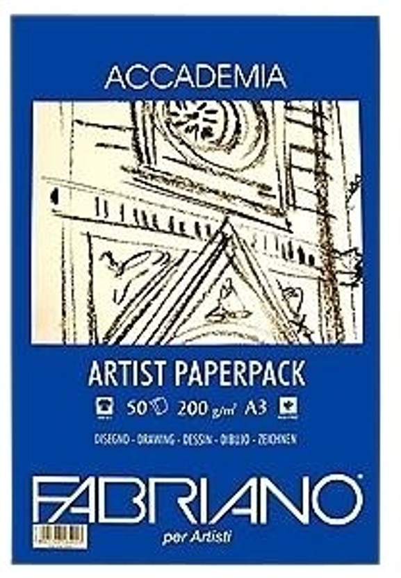 Accademia Drawing Paper 200gsm 50 Sheets Fabriano A3