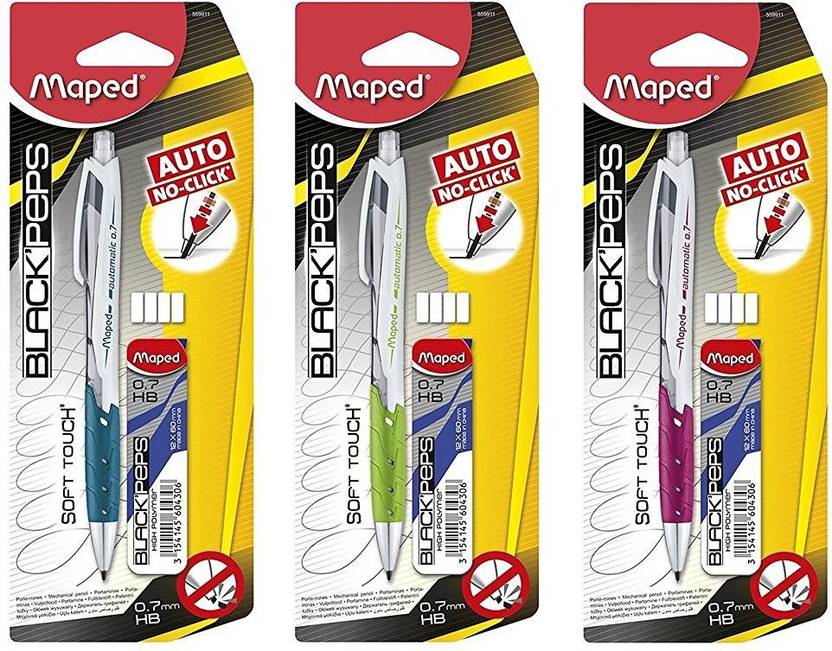 Maped Black Pep's Soft Touch 0.7mm Mechanical Pencil Buy Maped Black