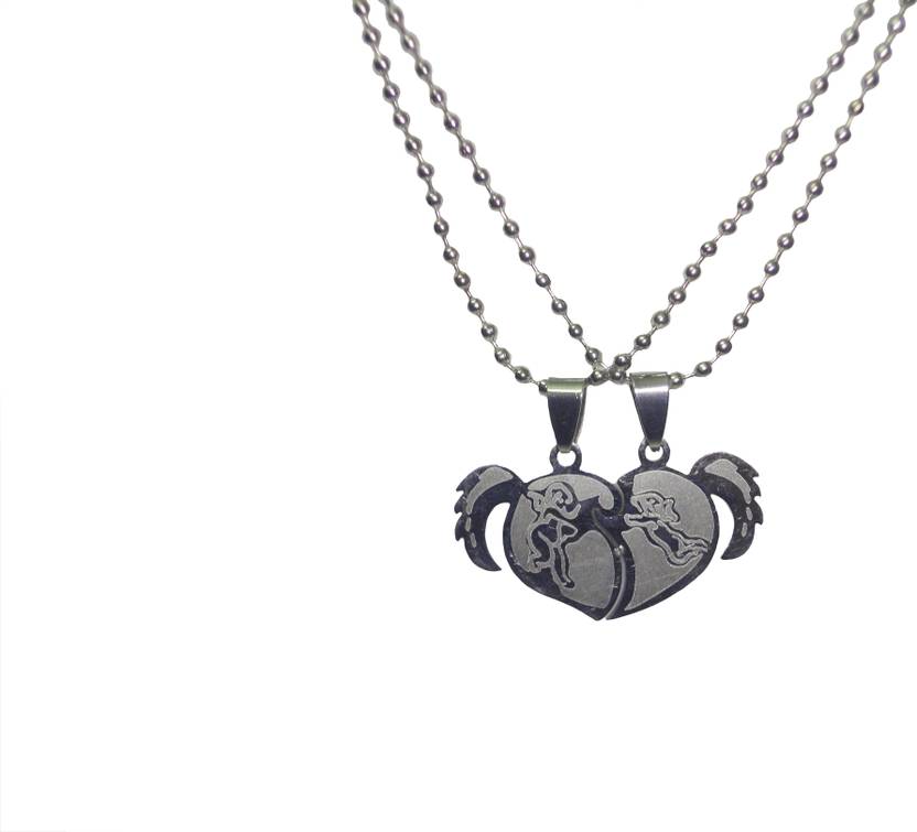Qwerty Broken Heart Couple Pendant 3 Alloy Locket In India Heart Couple Pendant 3 Alloy Locket In India Qwerty Broken At Best S Flipkart Com