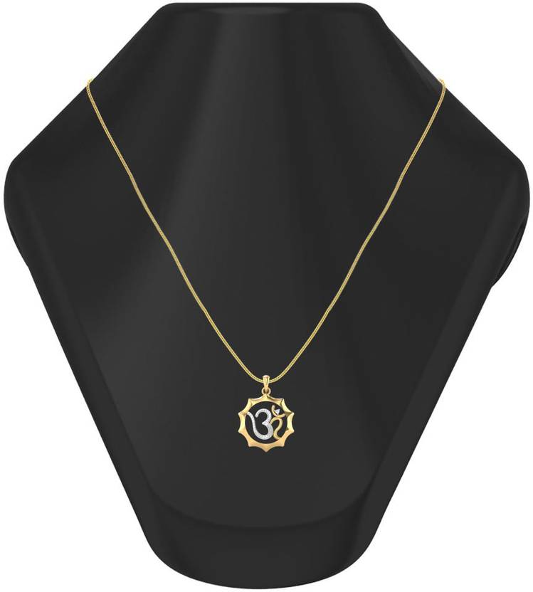 Zaamor Diamonds Divya Aum Gold Plated Diamond Metal Pendant In Zaamor Diamonds Divya Aum Gold Plated Diamond Metal Pendant In India At Best