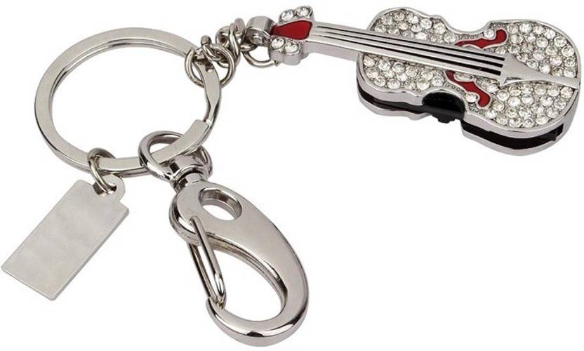 Quace Violin Key Chain 16 GB  Pen Drive (Silver) 